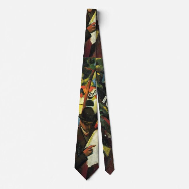 Garden Restaurant by August Macke. Vintage Art Tie (Front)