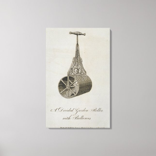 Garden roller with divided barrel and balances, 17 canvas print (Front)