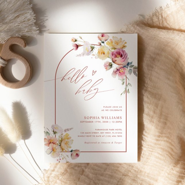 Garden Rose Baby Shower Invite | Boho Baby Shower (Creator Uploaded)