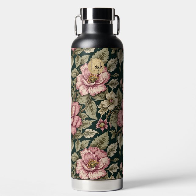 Garden Roses Botanical No Plastic Water Bottle (Front)