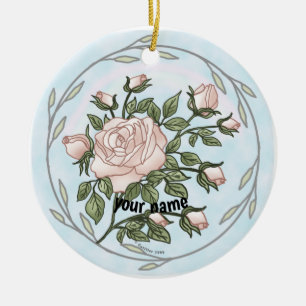 Garden roses  ceramic tree decoration