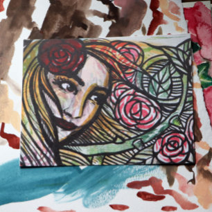 Garden Roses Goddess Rose Garden Postcard
