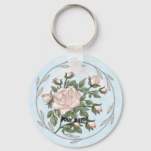Garden roses key ring