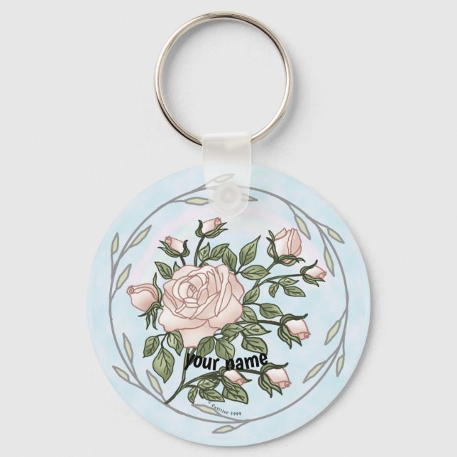 Garden roses  key ring (Front)