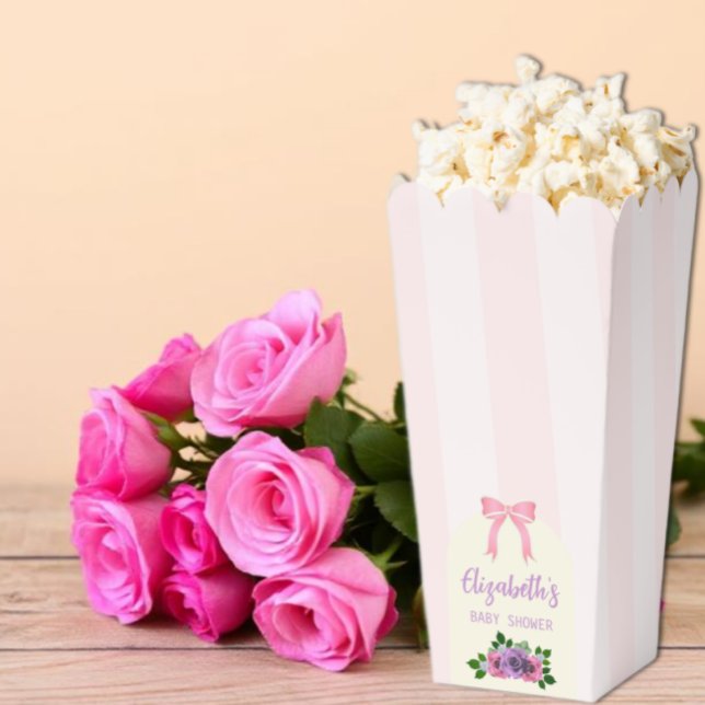 Garden Roses Pink Baby Shower Favour Box (Creator Uploaded)