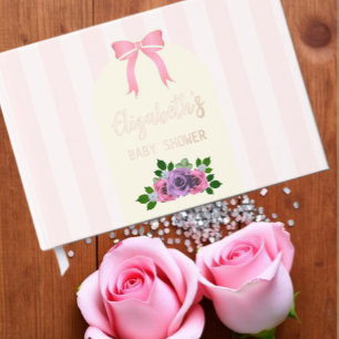 Garden Roses Pink Baby Shower Guest Book