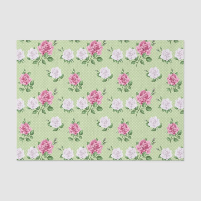 Garden Roses Tissue Paper (Front)