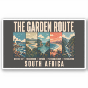 Garden Route South Africa Illustration Vintage