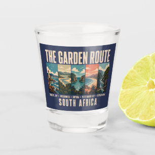 Garden Route South Africa Illustration Vintage Shot Glass