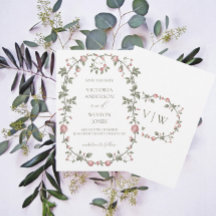 Garden Sage Green Save The Date Invitation