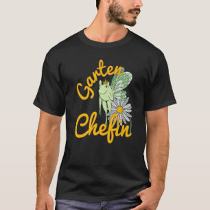 Garden Saying Garden Chef Frog Elf With Flower T-Shirt