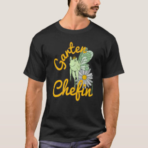Garden Saying Garden Chef Frog Elf With Flower T-Shirt