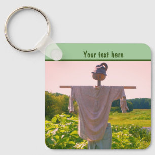 Garden Scarecrow Nature Personalized Key Ring