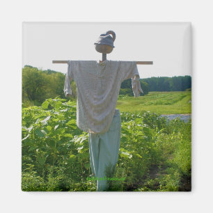 Garden Scarecrow Nature Photography Magnet