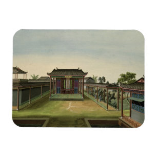 Garden Scene, c.1820-40 (w/c on paper) 2 Magnet