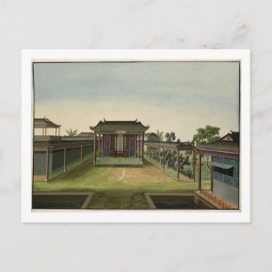 Garden Scene, c.1820-40 (w/c on paper) 2 Postcard