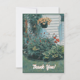 Garden Scene Thank You Card