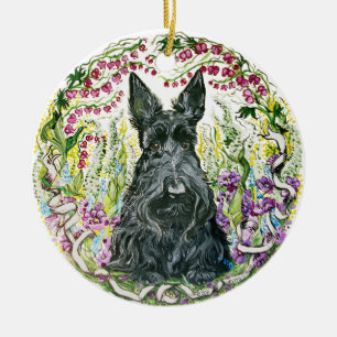 Garden Scottie Ornament