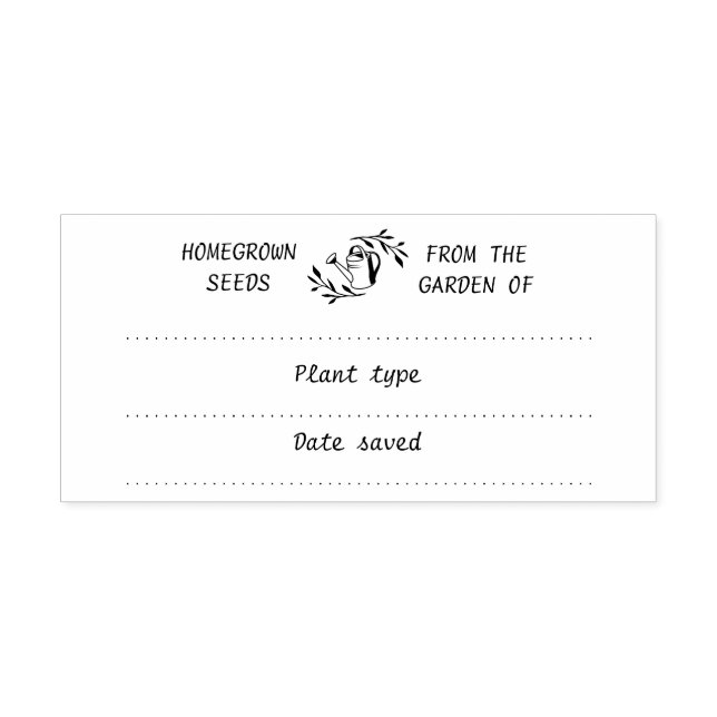Garden Seed Saver Packet Rubber Stamp (Imprint)