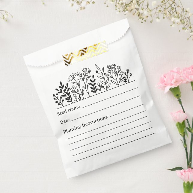 Garden Seed Saving Envelope Favour Bags (Sealed)