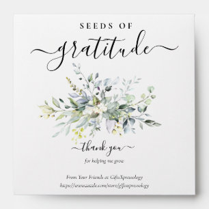 Garden Seeds of Gratitude Gift Seed Packet Envelope