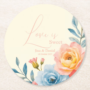 Garden Serenade Round Paper Coaster