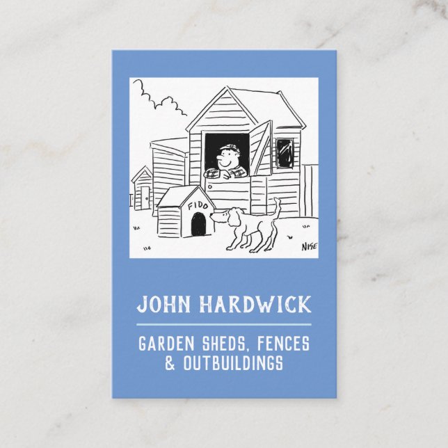Garden Sheds, Fences & Outbuildings Business Card (Front)