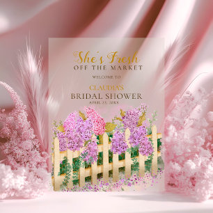 Garden She's Fresh off Market Bridal Shower Acrylic Invitations