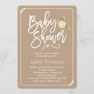 Garden Shower Baby Shower Invitation Kraft