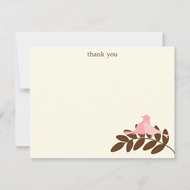Garden Silhouettes Flat Thank You Notes (Front)