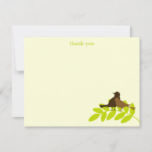 Garden Silhouettes Flat Thank You Notes Invitation