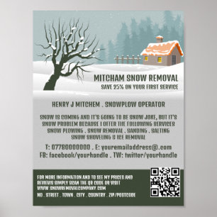Garden Snow, Snow Removal Company Advertising Poster