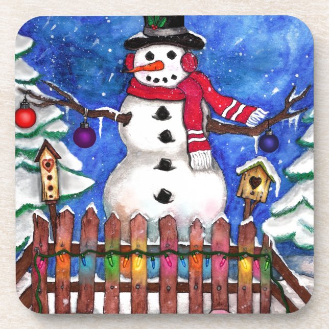 Garden Snowman Coaster (Front)