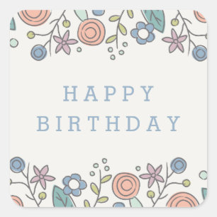 Garden Soiree Sticker - Cornflower