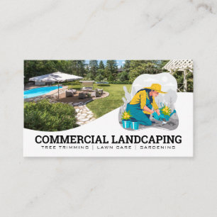 Garden Specialist Landscaping Skilled Workers Business Card