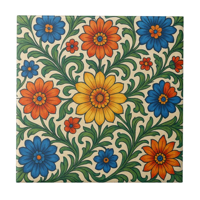 Garden Splendour Floral Tile (Front)