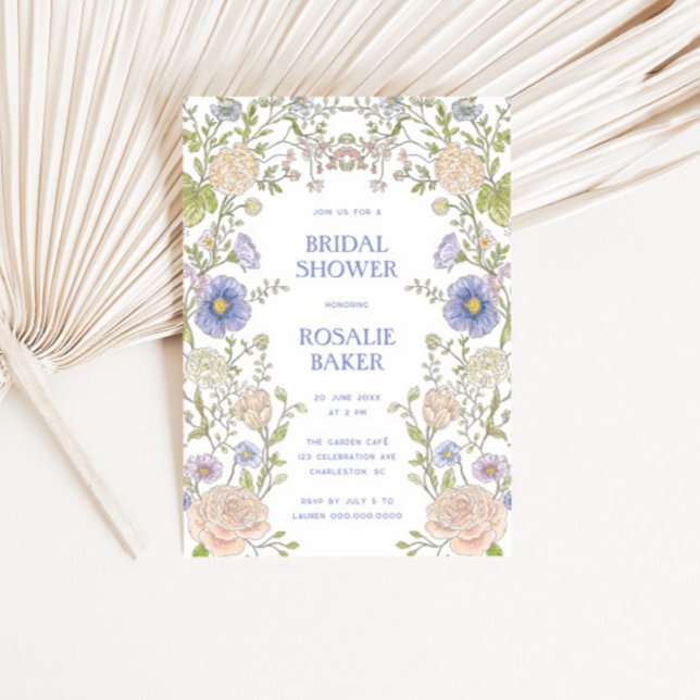Garden Spring Floral  Bridal Shower Invitation (Creator Uploaded)