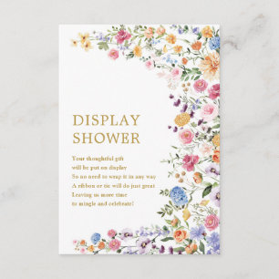 Garden Spring Wildflower Wedding Display Shower Enclosure Card