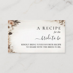 Garden Spring Wood Boho Rustic Bridal Shower Enclosure Card