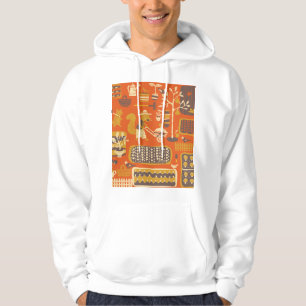 Garden Squirrels: Whimsical Animal Scene Hoodie