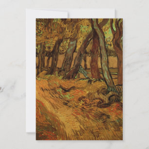 Garden St Paul Hospital Figure by Vincent van Gogh Invitation
