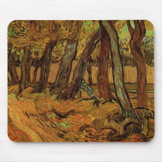 Garden St Paul Hospital Figure by Vincent van Gogh Mouse Mat (Front)
