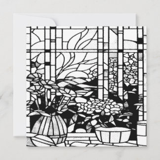 Garden Stained Glass  Holiday Card