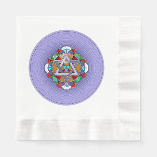 Garden Star in Lilac Napkin (Front)