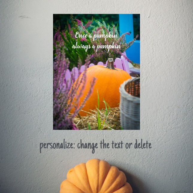 Garden still life with an orange pumpkin poster (Creator Uploaded)