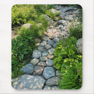 Garden stone path nature core life mouse mat