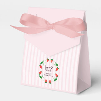 Garden Strawberry Love and Thanks Bridal Shower Favour Box