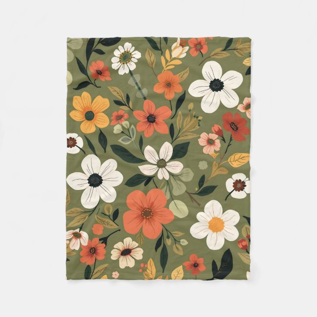 Garden Stroll Fleece Blanket (Front)