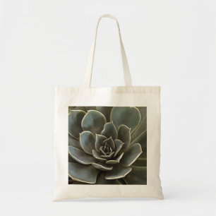 Garden Succulent Green Grey Tones Realistic Art Tote Bag