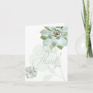 Garden Succulents Wedding Thank You Card